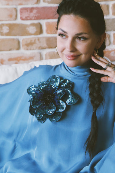 The Testiclium Dress, in Blue