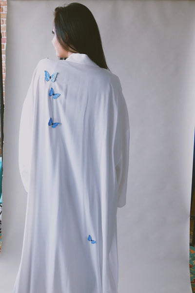 A Journey of Transformation Abaya, White