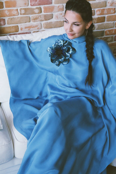 The Testiclium Dress, in Blue