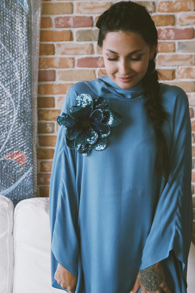 The Testiclium Dress, in Blue