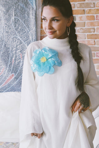 The Testiclium Dress, in White (length 56inch)