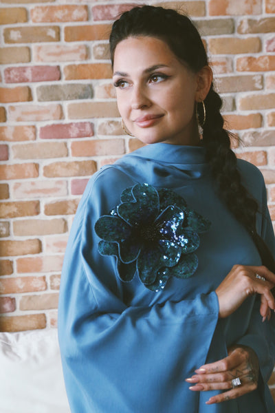 The Testiclium Dress, in Blue