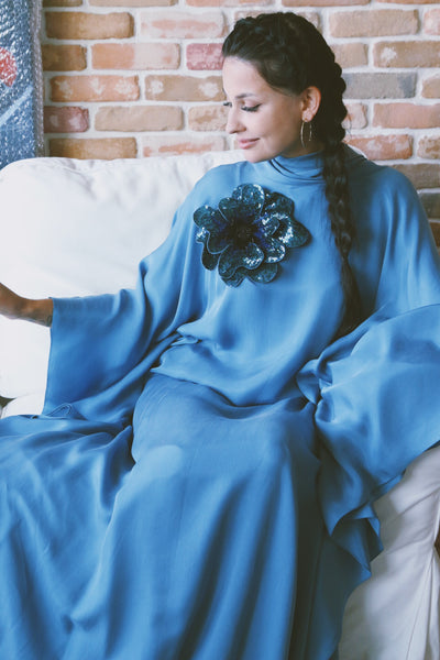 The Testiclium Dress, in Blue
