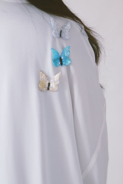 Butterfly Abaya, loose fit, White
