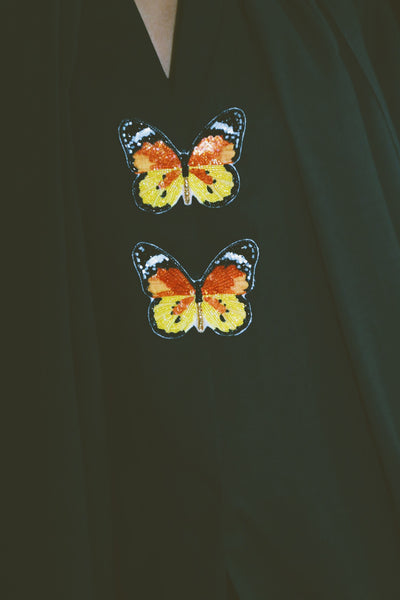 The Butterfly Collection: The African Monarch Abaya, Loose Fit, In Black