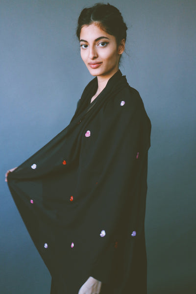 Hearts Abaya, Black