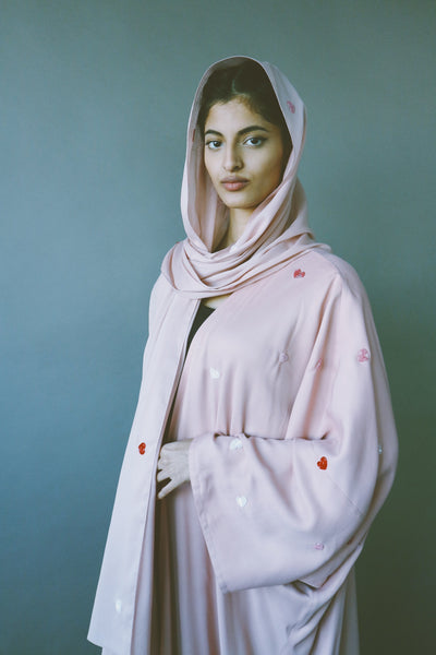 Hearts Abaya, Pink
