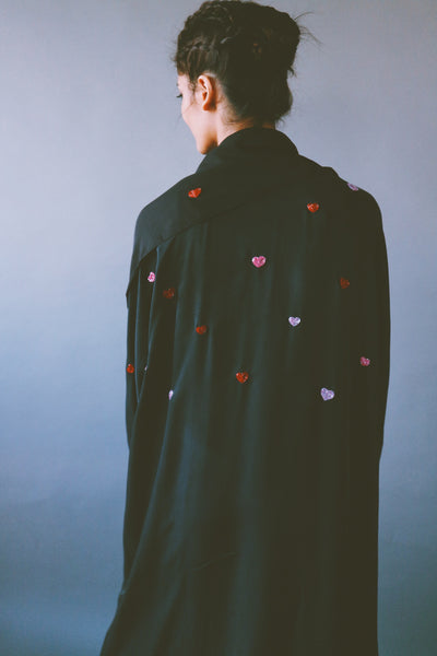 Hearts Abaya, Black