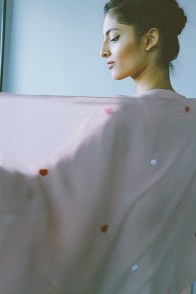 Hearts Abaya, Pink