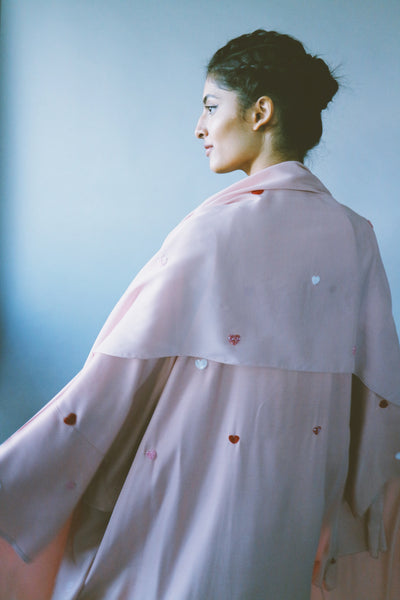 Hearts Abaya, Pink