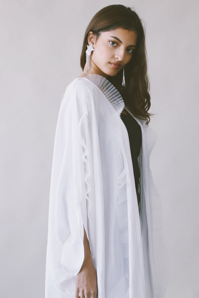 The Butterfly Abaya, in White