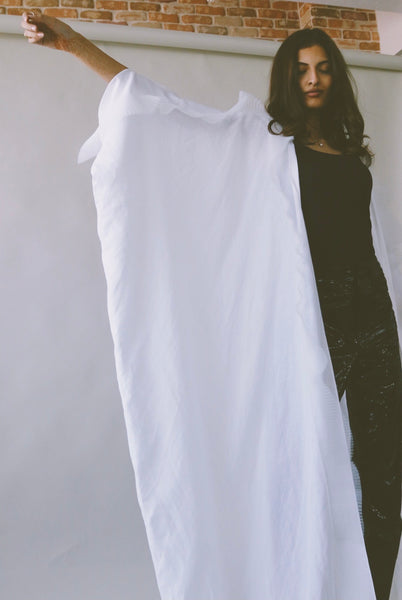 The Butterfly Abaya, in White