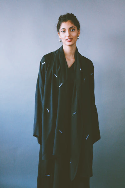 Lavender Abaya, Black