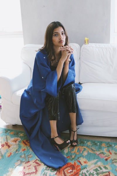 "A Sky Filled With Stars" Abaya, in Royal Blue