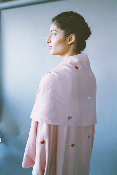 Hearts Abaya, Pink