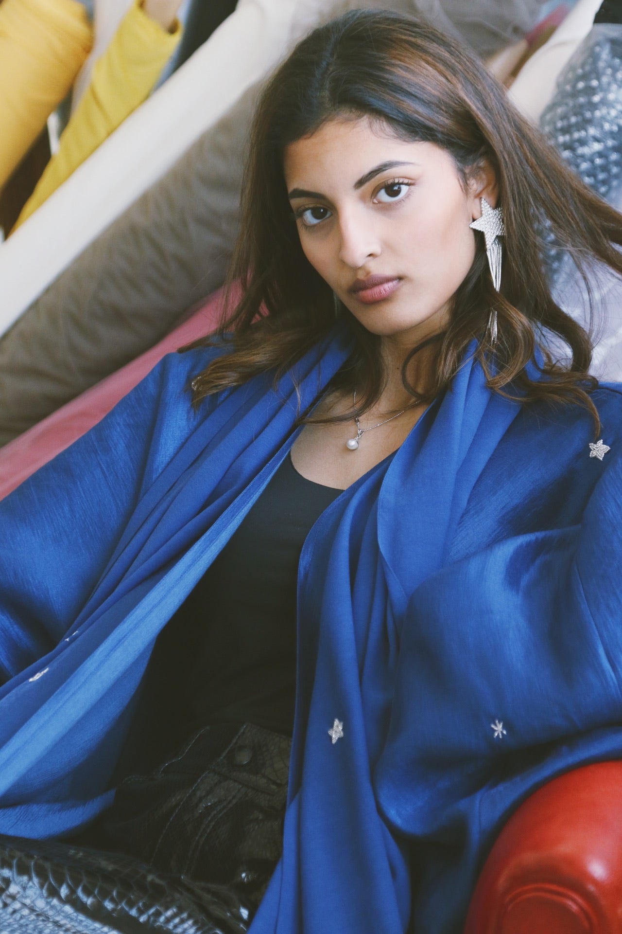 "A Sky Filled With Stars" Abaya, in Royal Blue