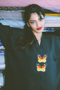 The Butterfly Collection: The African Monarch Abaya, Slim Fit, In Black