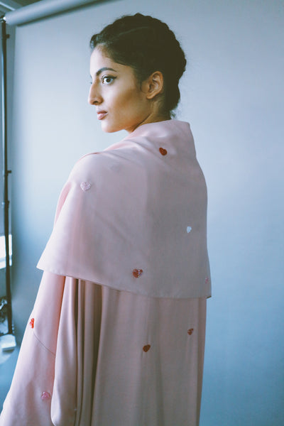 Hearts Abaya, Pink