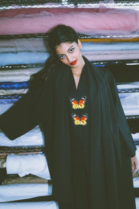 The Butterfly Collection: The African Monarch Abaya, Loose Fit, In Black
