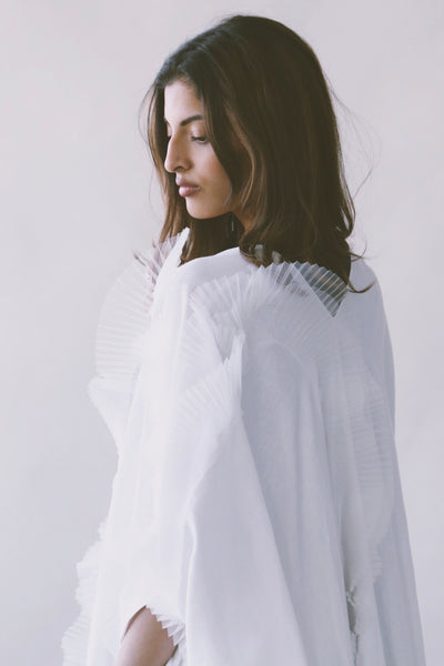 The Butterfly Abaya, in White