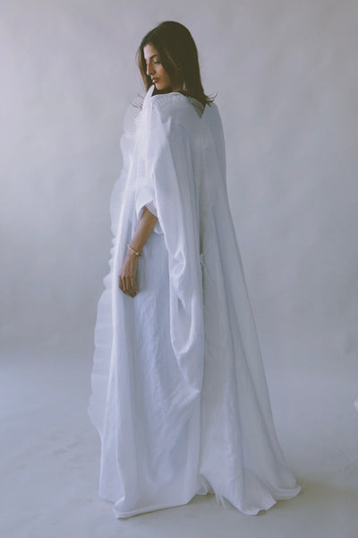 The Butterfly Abaya, in White