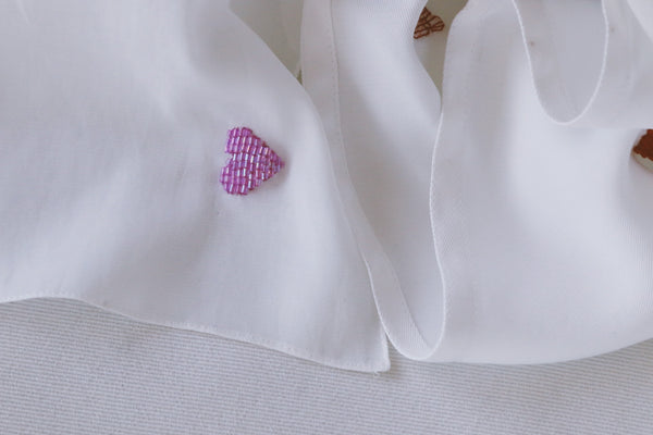 Hearts Abaya, White