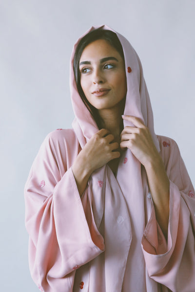 Hearts Abaya, Pink