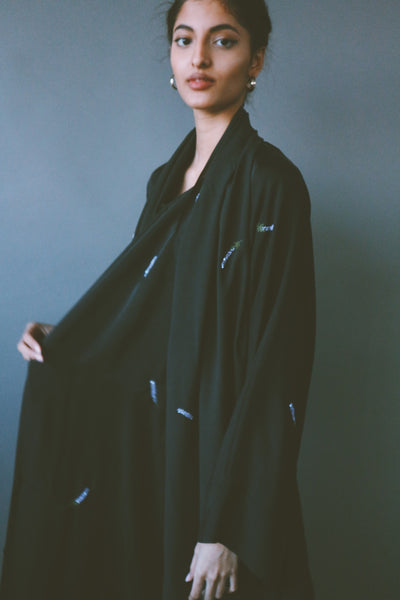 Lavender Abaya, Black