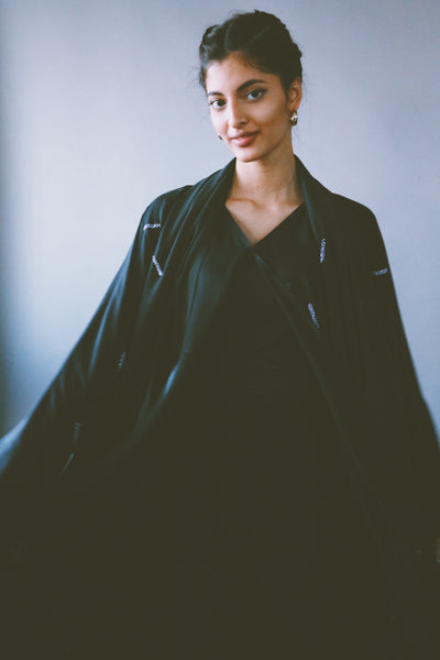 Lavender Abaya, Black
