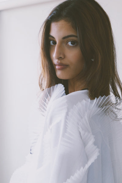 The Butterfly Abaya, in White