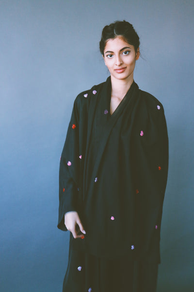Hearts Abaya, Black