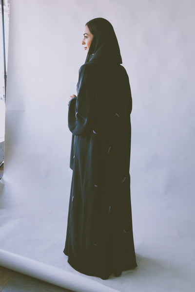 Lavender Abaya, Black