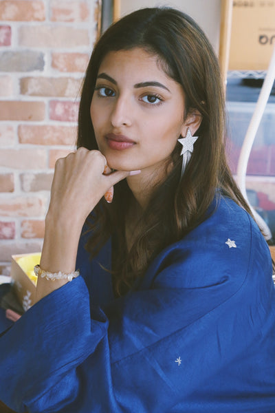 "A Sky Filled With Stars" Abaya, in Royal Blue