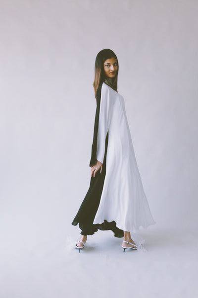 The Crises Averted Dress, in Black & White