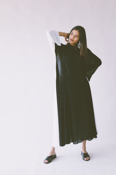 The Crises Averted Dress, in Black & White